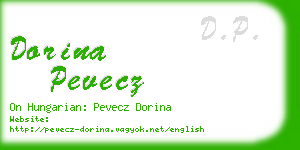 dorina pevecz business card